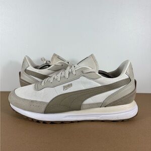 Puma Road Rider Lux shoes white brown Men’s size 12 398229-01